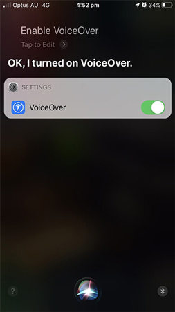 activate the voiceover feature