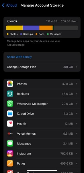 check icloud storage settings