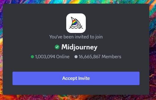 accept midjourney invite