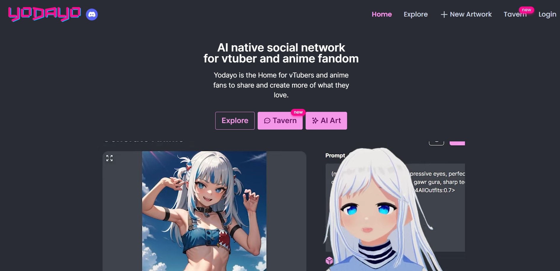 yodayo nsfw web interface