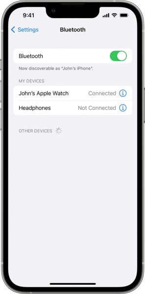 enbale bluetooth on iphone