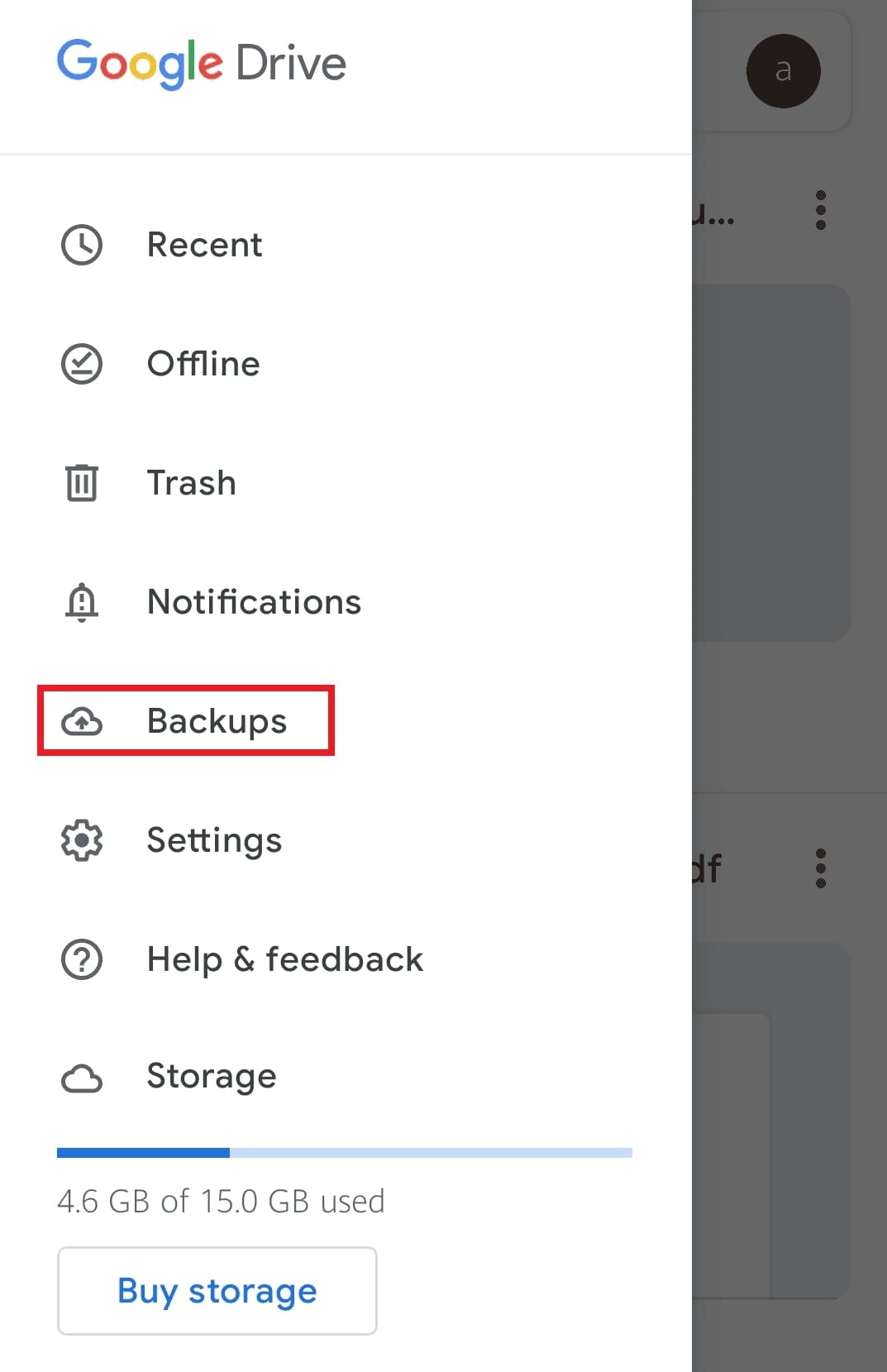 select backups