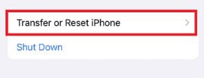 transfer reset iphone