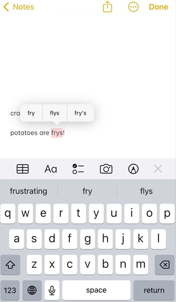 Autocorrect on iOS 17 keyboard.