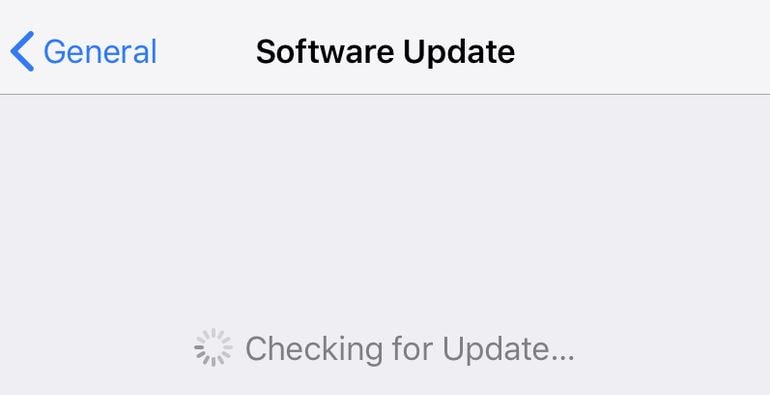 iphone checking for update