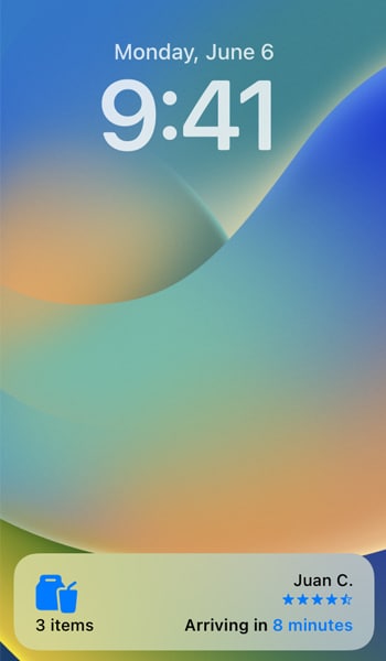 Live Activities on iPhone lockscreen.