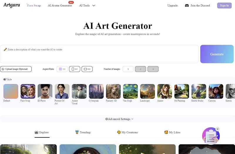 artguru ai girl generator