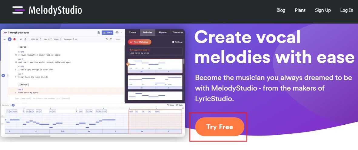 melodystudio dashboard