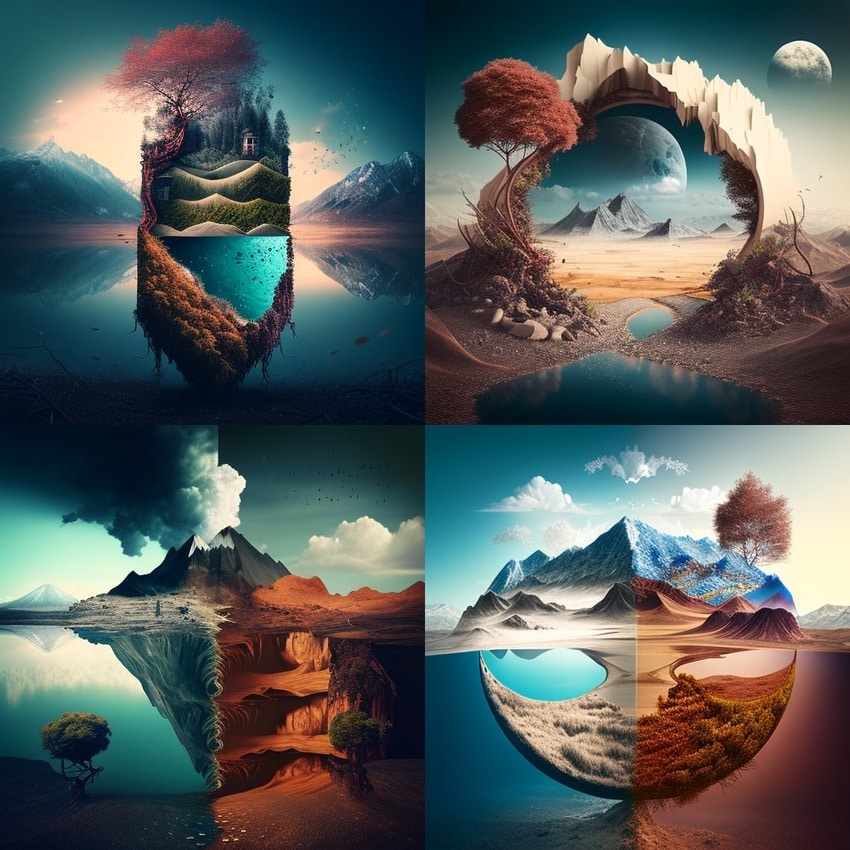 surreal landscape art ai prompts