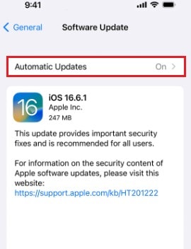 automatic ios updates