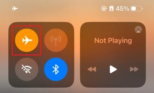 airplane mode on ios