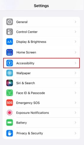 accessibility settings