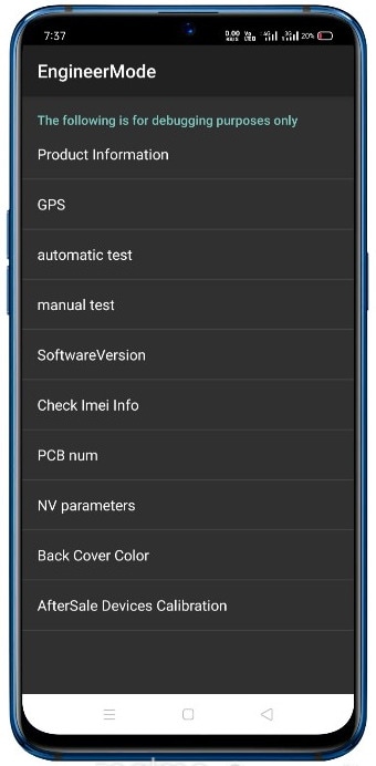realme engineer mode