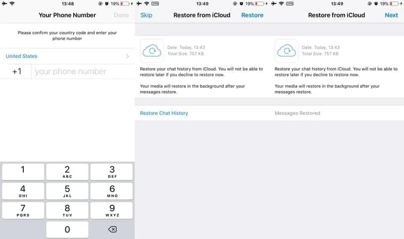 restore whatsapp icloud backup