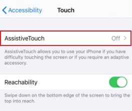 assistive touch settings