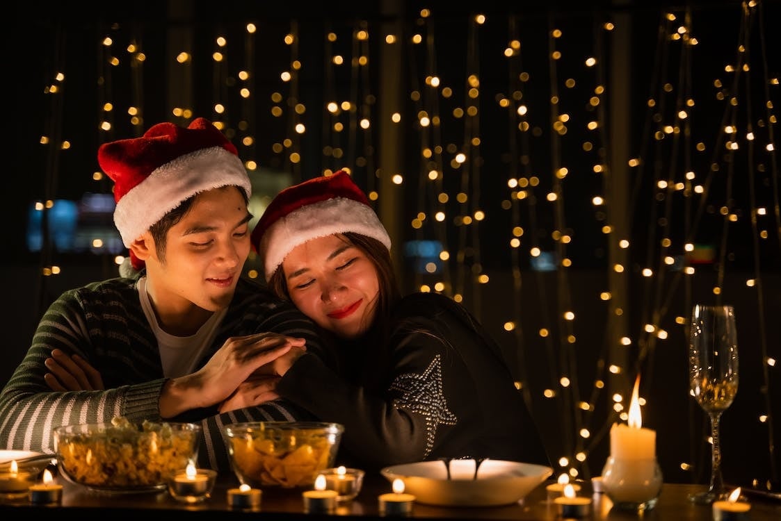 celebrating a romantic christmas