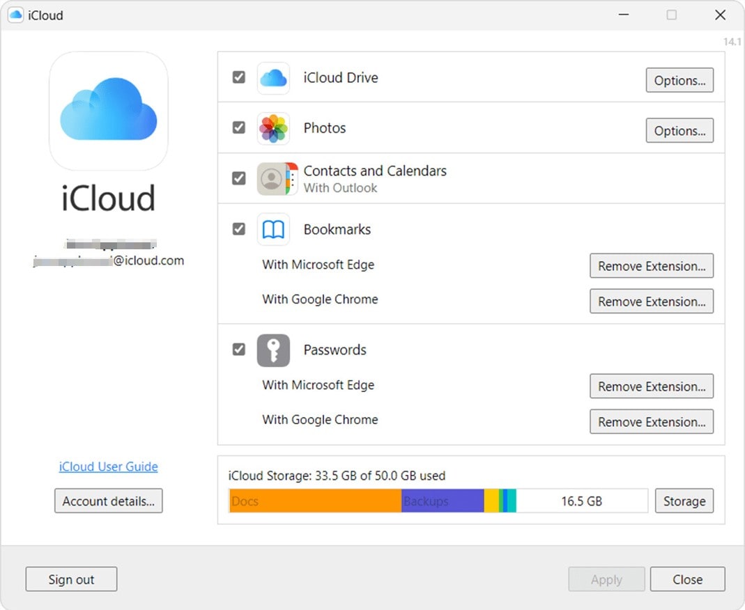 icloud apple id settings