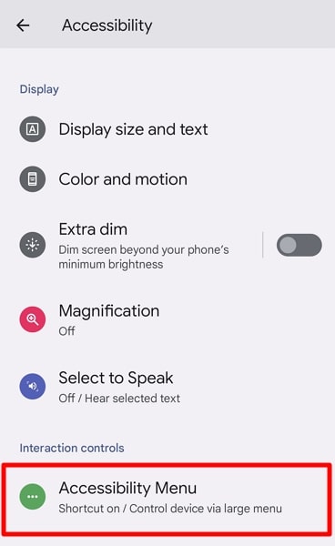 open accessibility menu google pixel