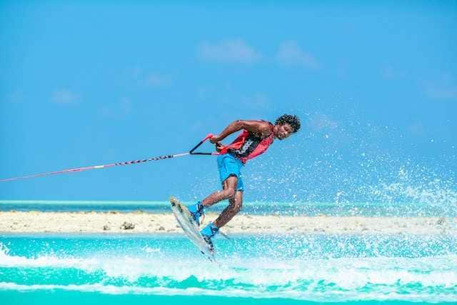 a man surfing