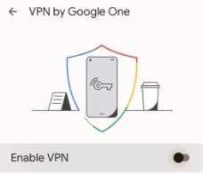 turn off google one vpn