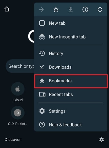 proceed with bookmarks option