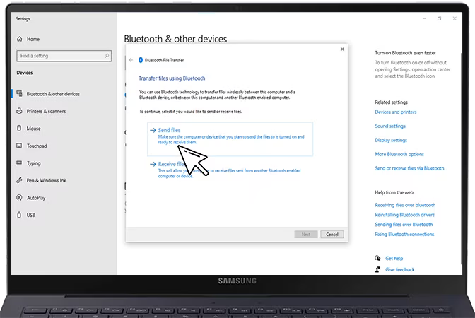 PC bluetooth page