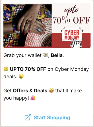 WhatsApp Cyber Monday Sale Template  