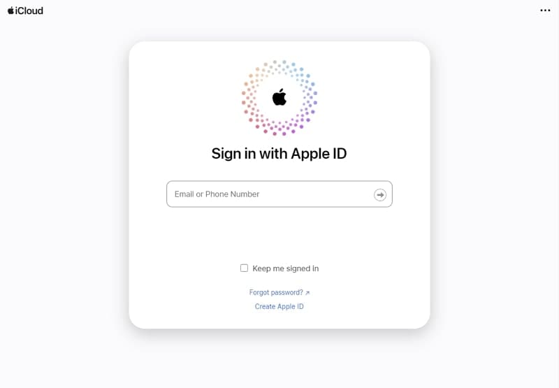 log in icloud account