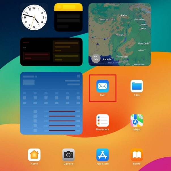 open mail app on ipad