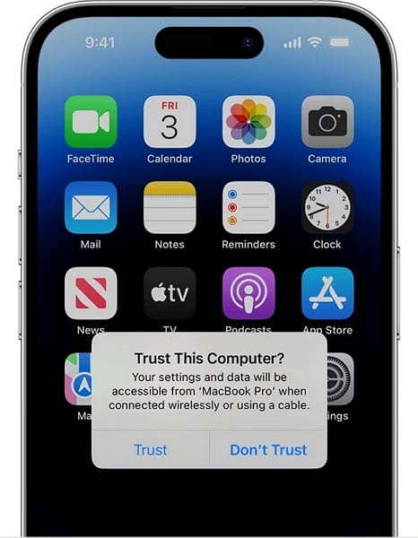 trust device from iphone