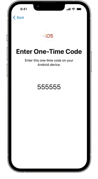 enter move to ios code