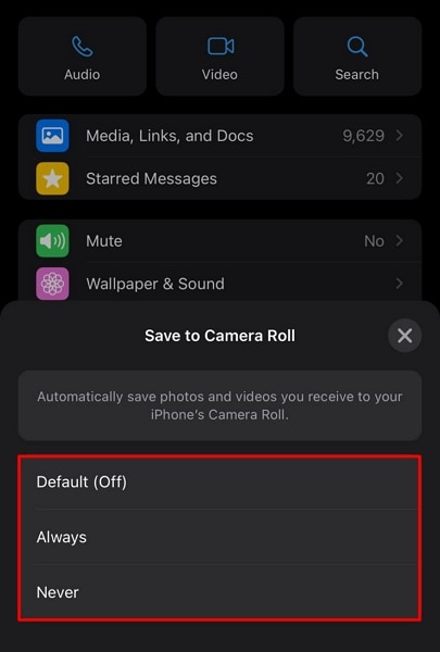 change photo saving settings ios