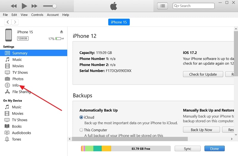 tap import sim contacts option