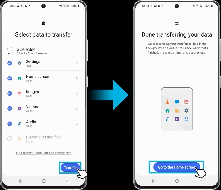 moving data with smart switch