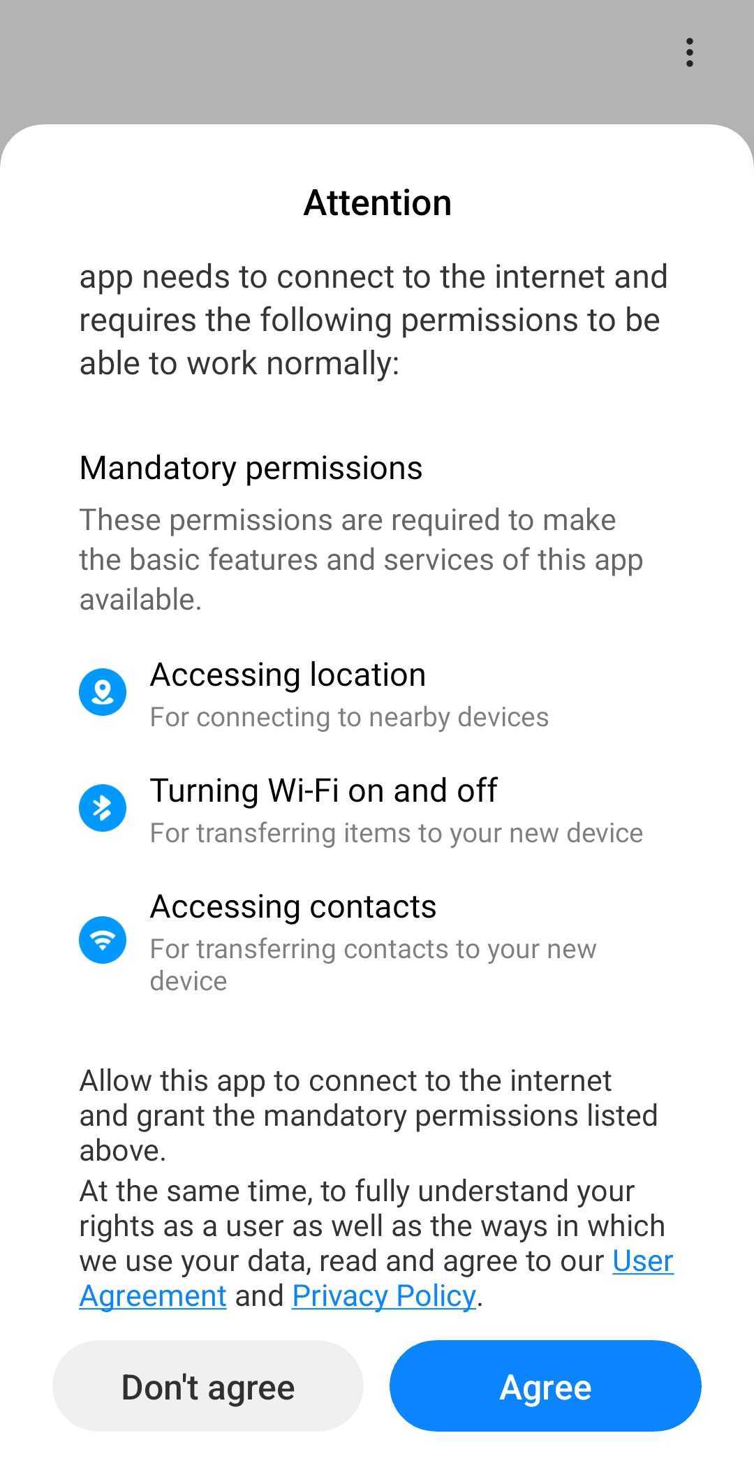 allow mi mover app access