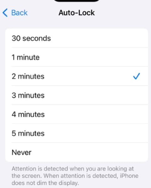 change auto-lock on iphone