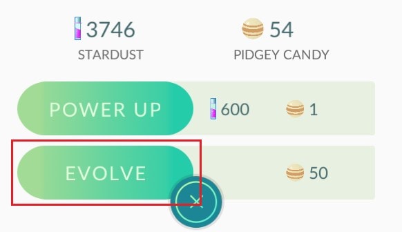 evolve pokemon