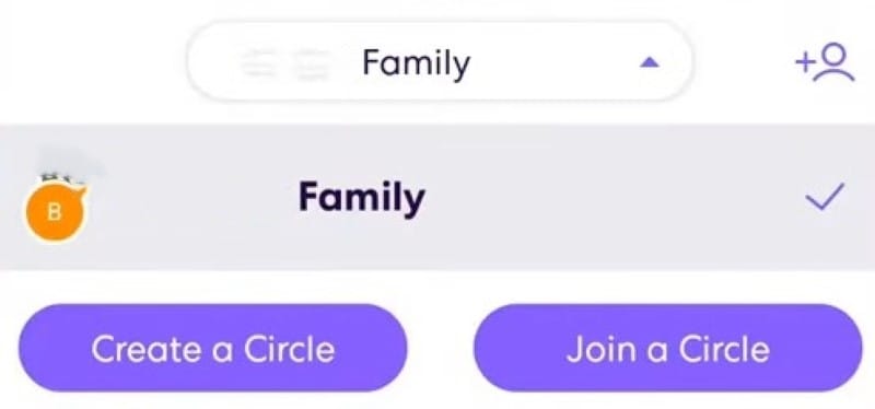 life360 select a circle