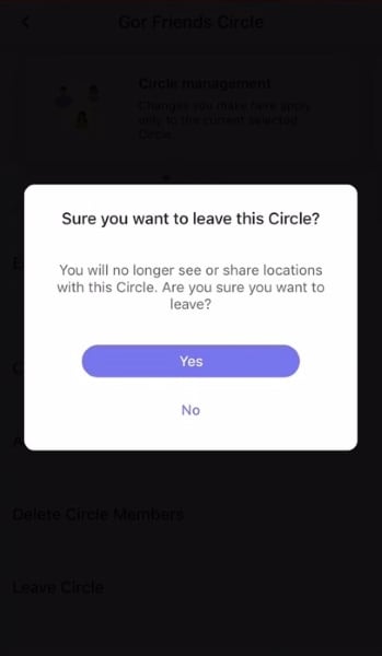 leave life360 circle