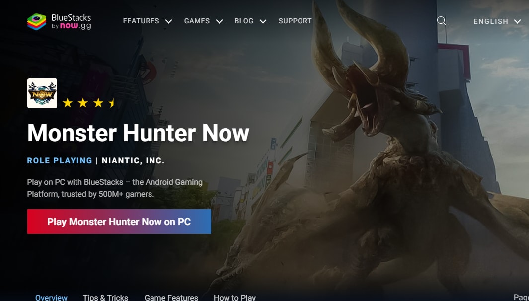 monster hunter now on bluestacks