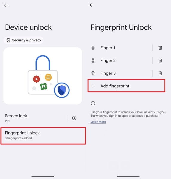 add new fingerprint