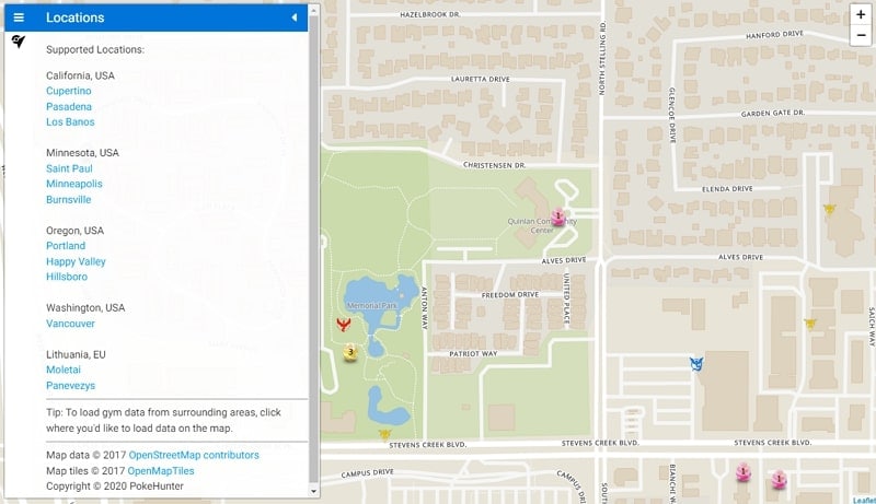 pokehunter pokémon go interactive map