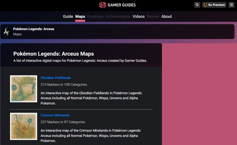 gamer guides pokémon maps