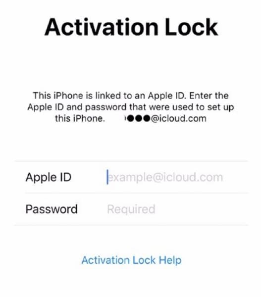 icloud activation lock on an iphone