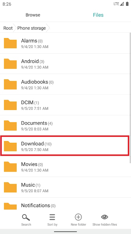 Open the Downloader folder in File Manager.