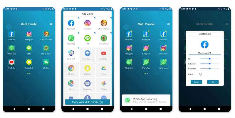 Multi Parallel clone app in Android.