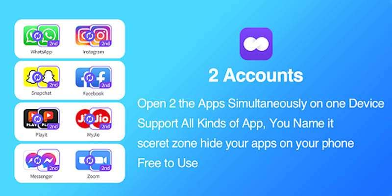 2Accounts clone app in Android.