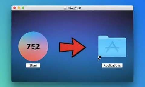 drag the sliver to applications