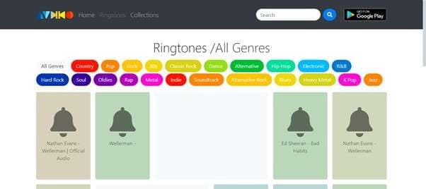 audiko website for free country song ringtones