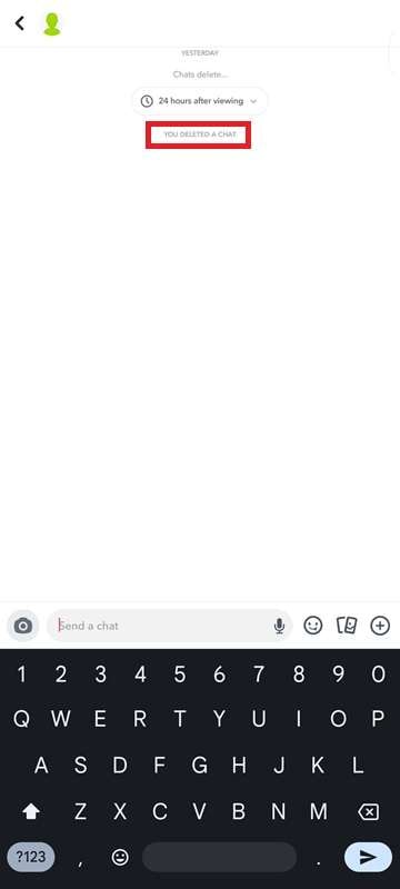 snapchat deleted message